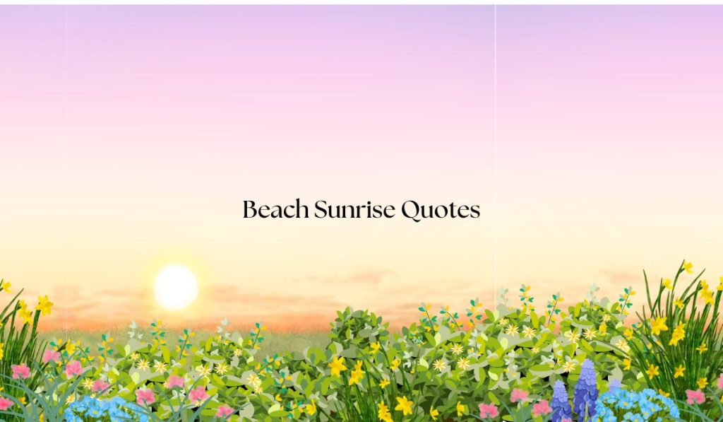 Beach Sunrise Quotes
