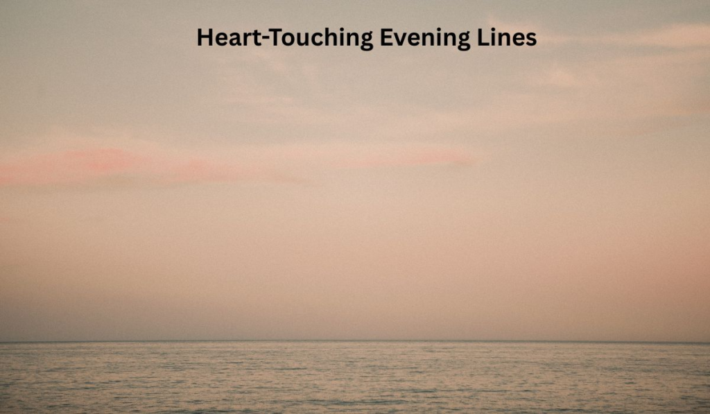 Heart-Touching Evening Lines